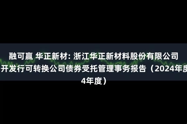 融可赢 华正新材: 浙江华正新材料股份有限公司公开发行可转换公司债券受托管理事务报告(2024年度)