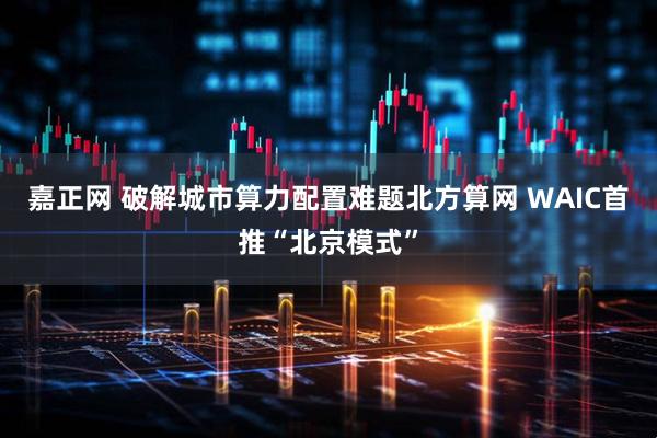 嘉正网 破解城市算力配置难题北方算网 WAIC首推“北京模式”